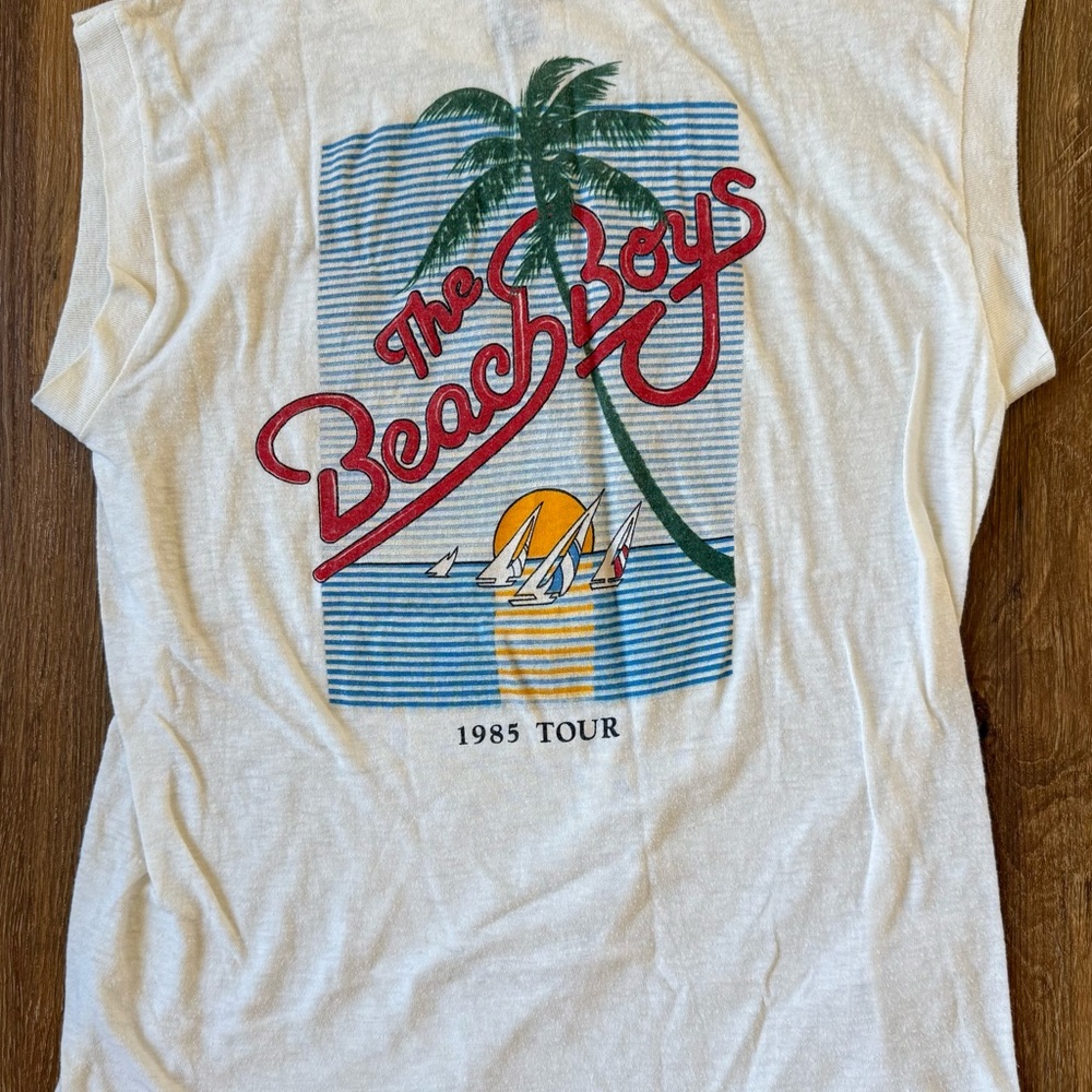 Vintage Beach Boys 1985 Tour RARE Sleeveless Tee